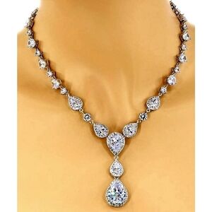 New Teardrop Zirconia Wedding Necklace